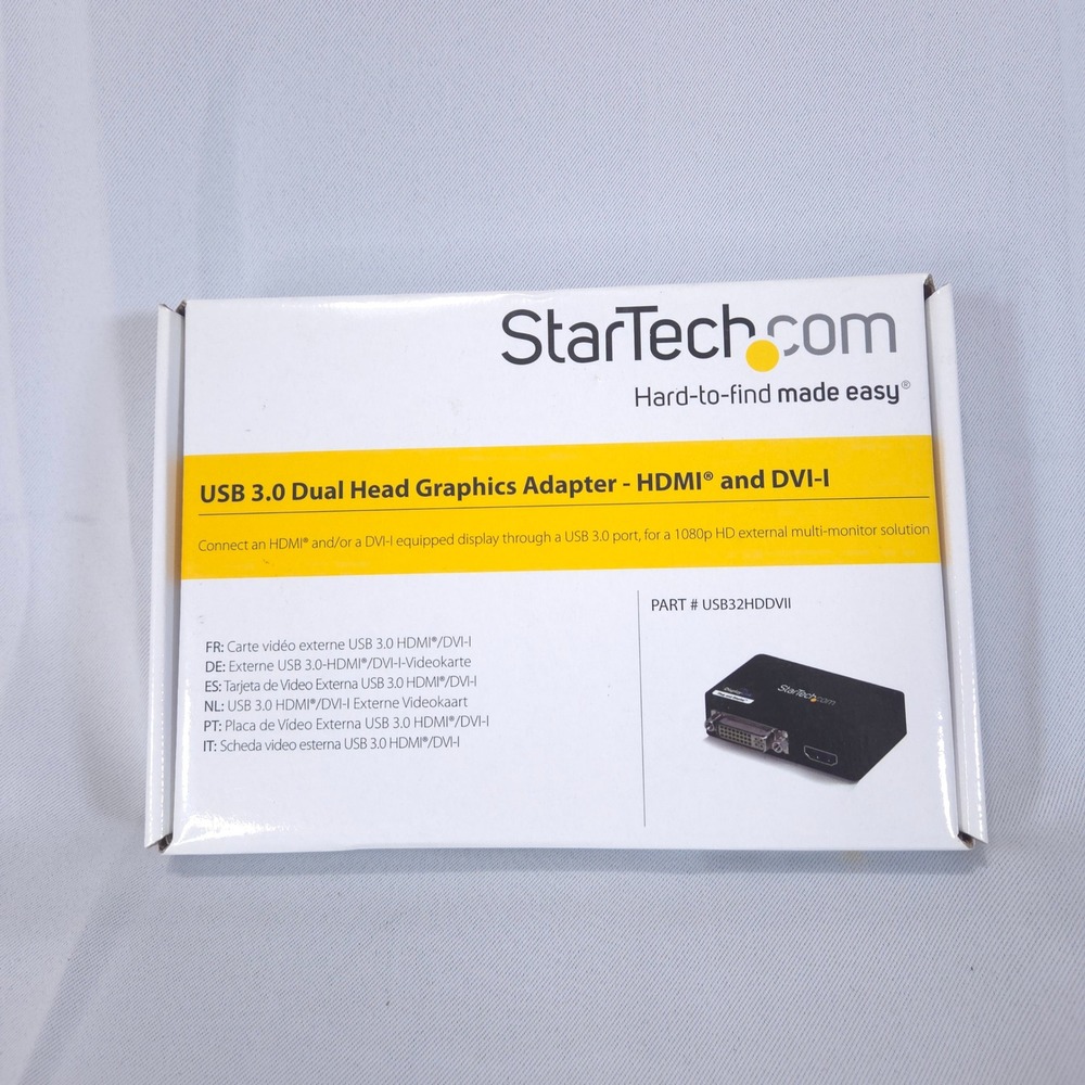 StarTech USB 3.0 Dual Head‎ Graphics Adapter HDMI DVI-I 1080p USB32HDDVII